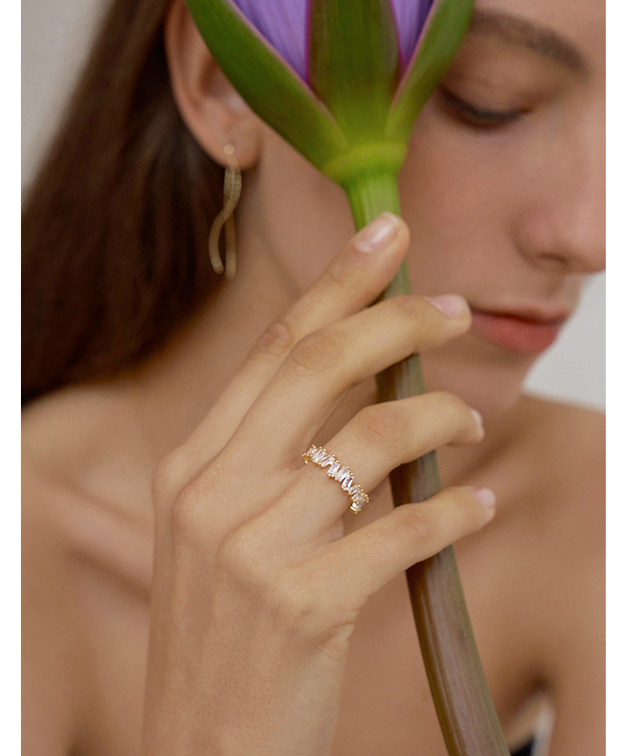 Iced Sugar 18K Gold-Plated Ring