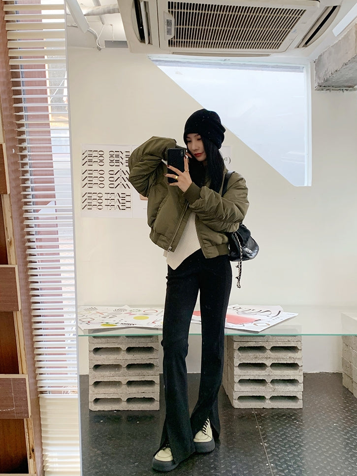 Annual Favorite Upgraded Side-Slit Black Pants
