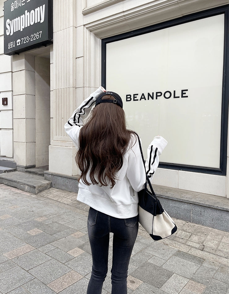 Sweet &amp;amp; Cool Cropped Sweatshirt Jacket
