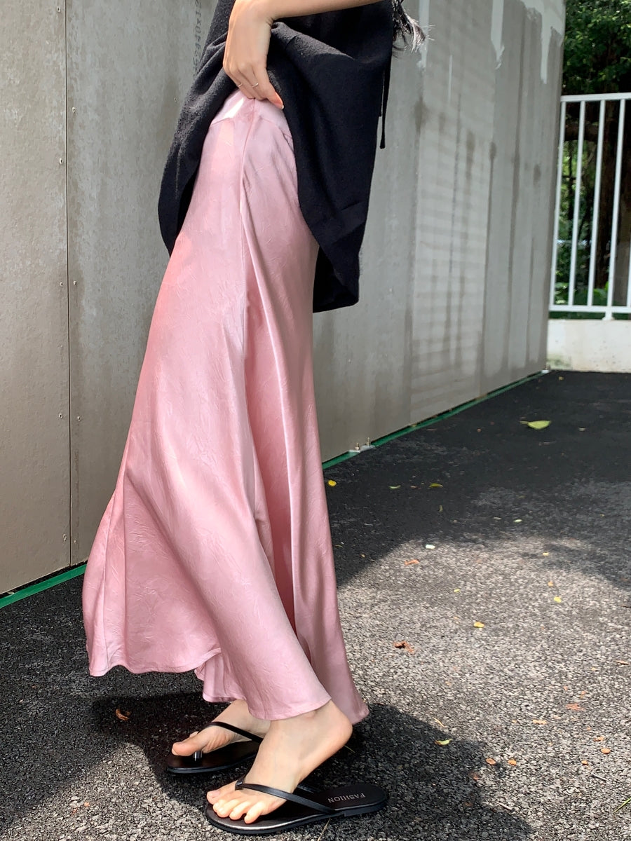 Must-Have Tie-Strap Camisole + Acetate Satin Mermaid Skirt