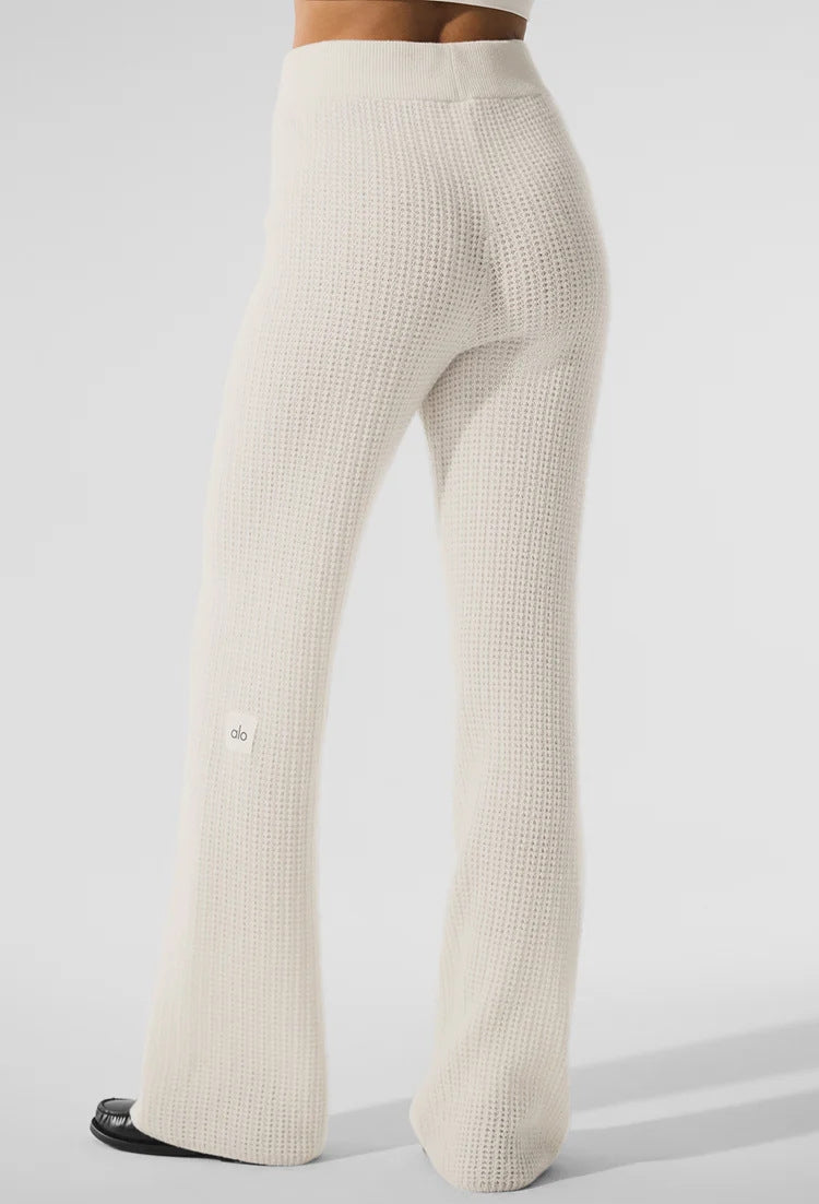 Waffle Knit ALO Wide-Leg Pants