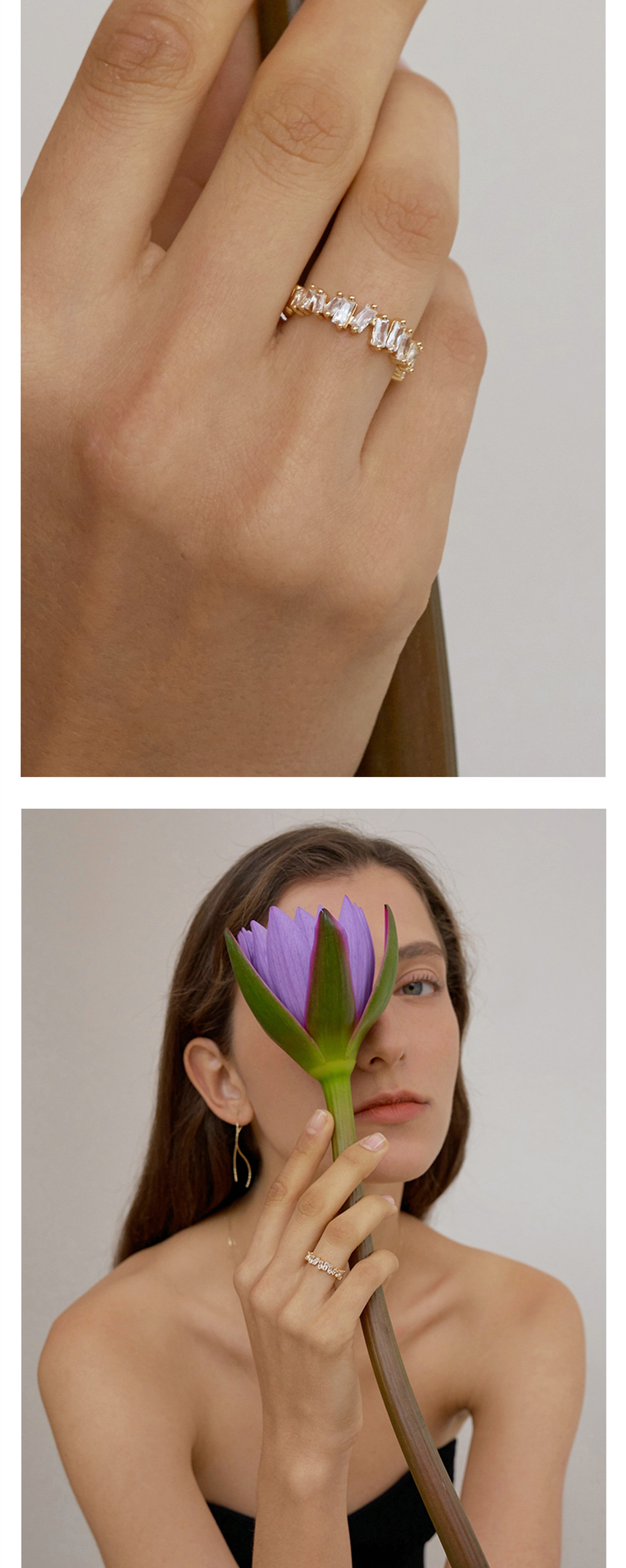 Iced Sugar 18K Gold-Plated Ring