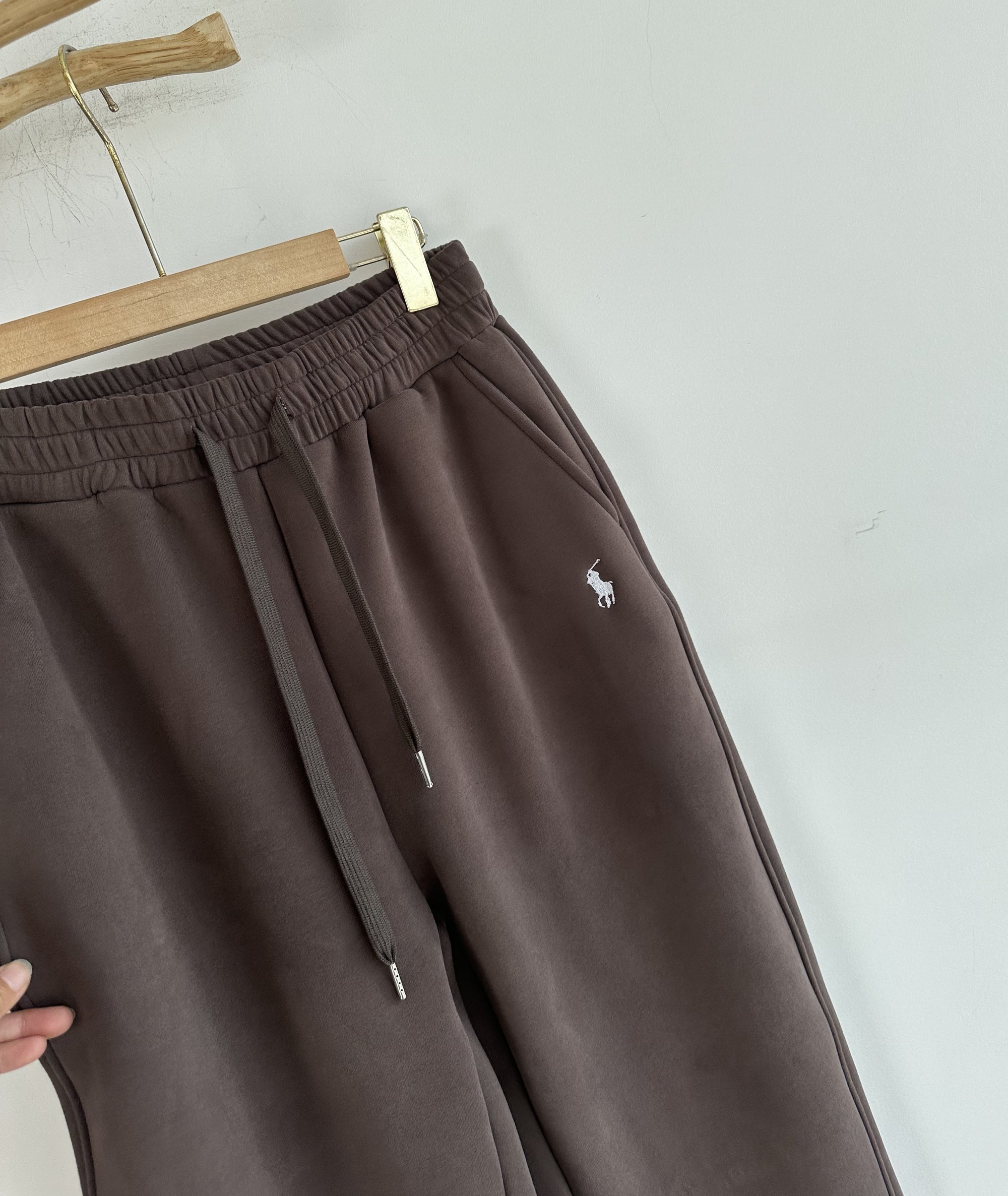 Fleece-Lined Joggers with Pony Embroidery