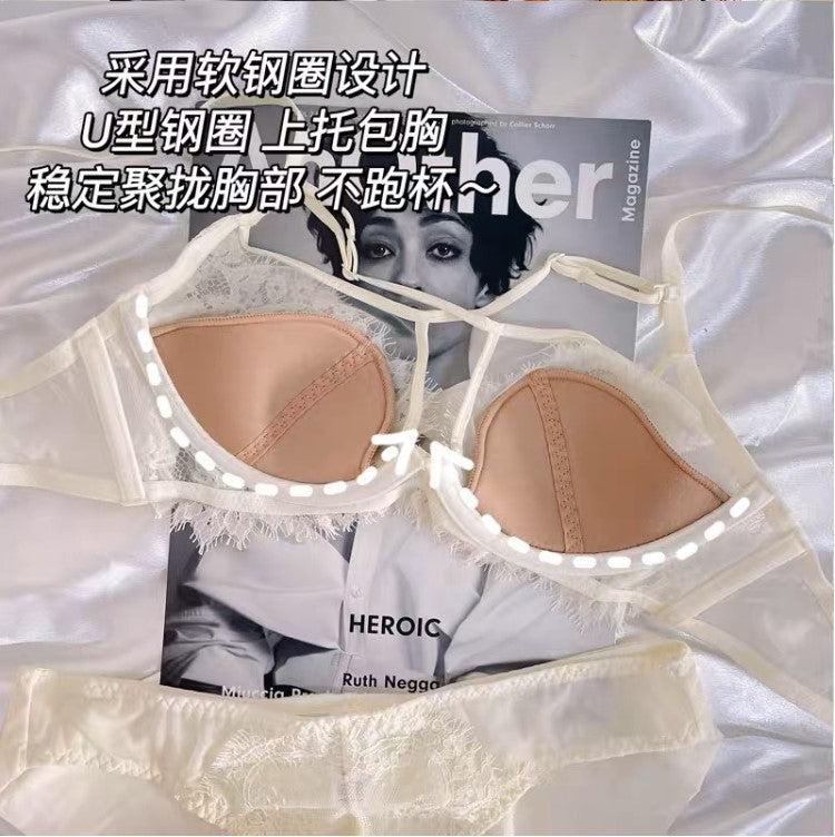 Sensual Cross-Strap Lace Bra
