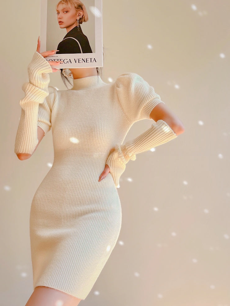 Snowy Whisper Knit Dress