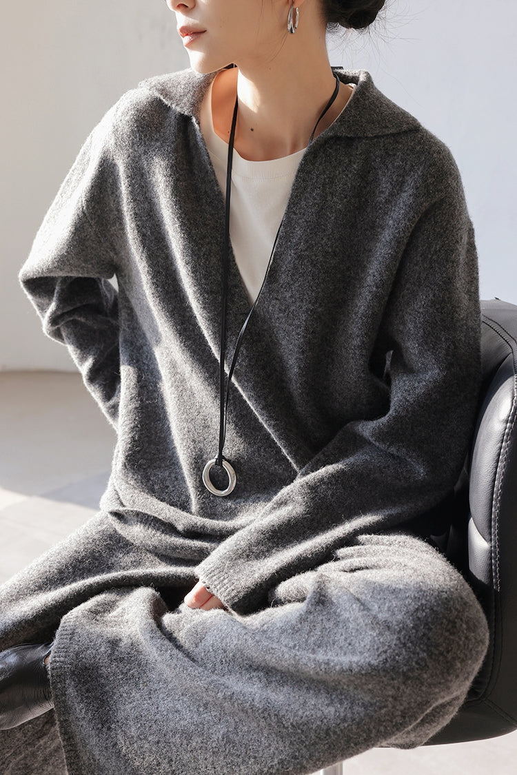 Relaxed Wool Set in Premium Grey