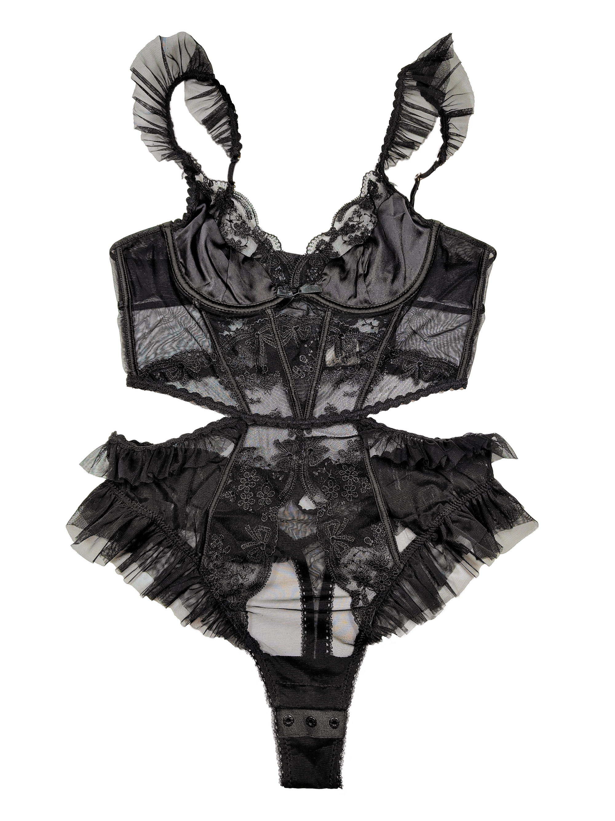 Sensual Lace Backless Bodysuit