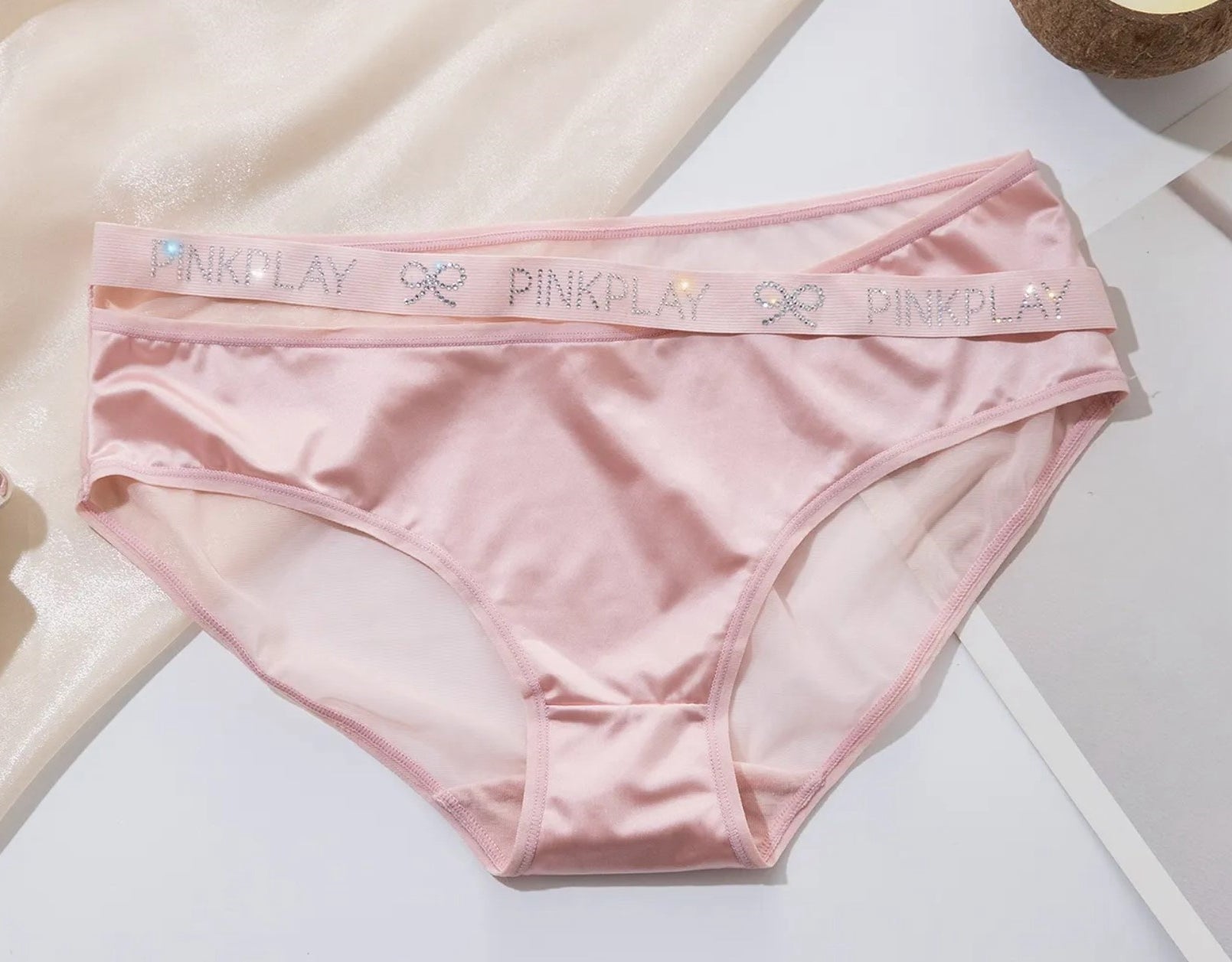 Sweetheart Crystal-Embellished Low-Rise Lace Cut-Out Panties (2-Pack)