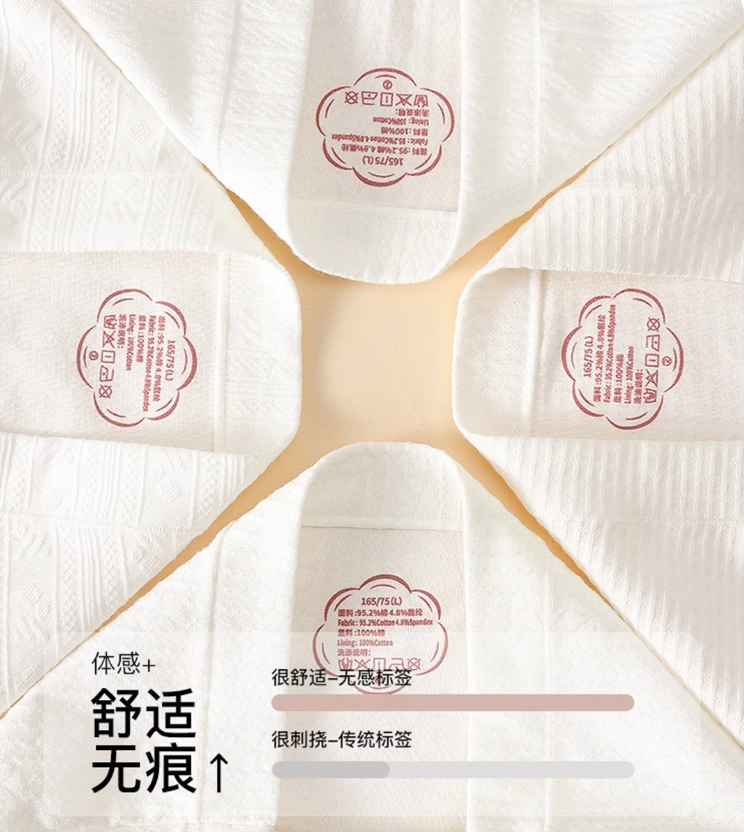 10A Grade Antibacterial 100% Cotton Breathable Mid-Rise Panties (2-Pack)