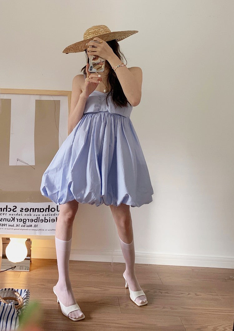 French Sweetheart Bow-Detail Camisole Dress