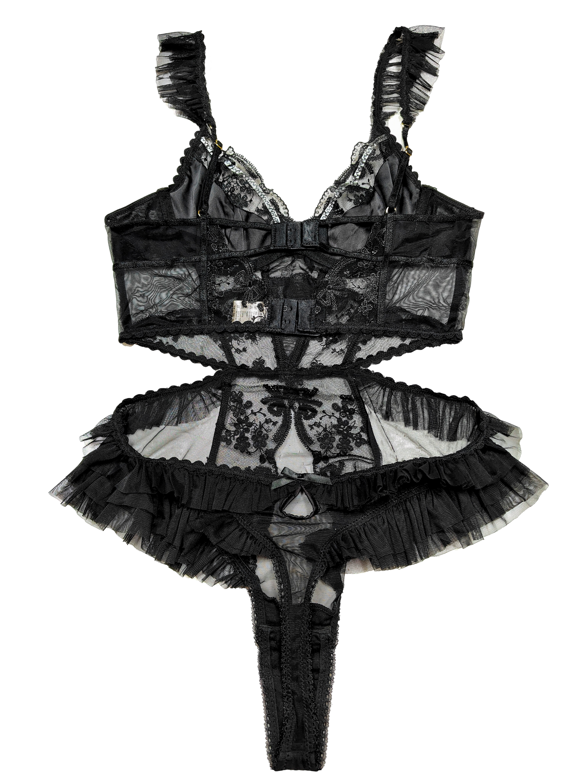 Sensual Lace Backless Bodysuit