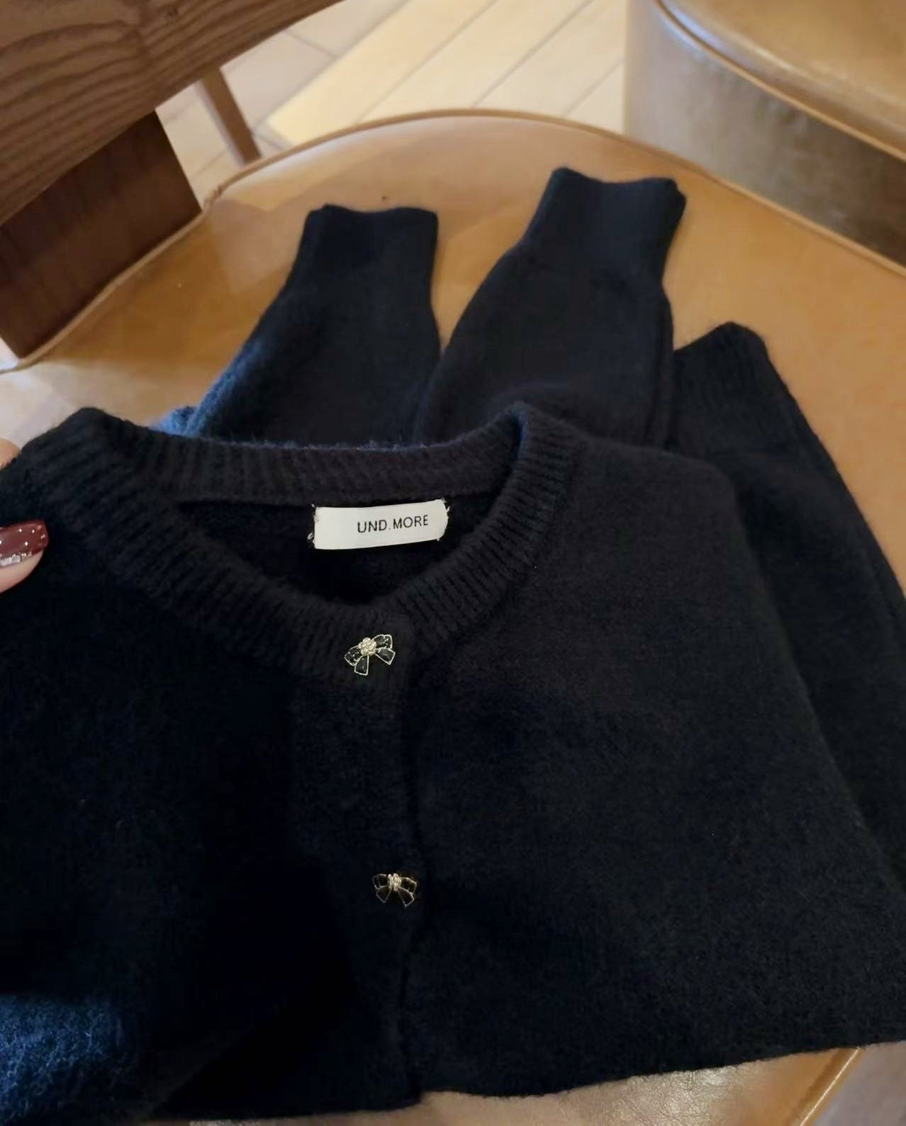 Vintage Academia Soft Knit Crewneck Cardigan