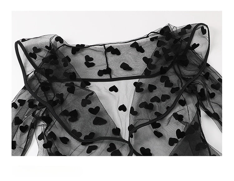 Korean-Style INS Sweet Aesthetic Cut-Out Waist One-Piece Swimsuit + Cover-Up 2-Piece Set