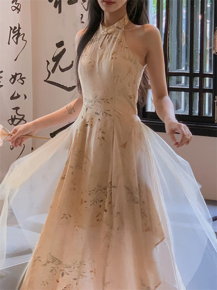 New Chinese Improved Big Skirt Skirt Cheongsam