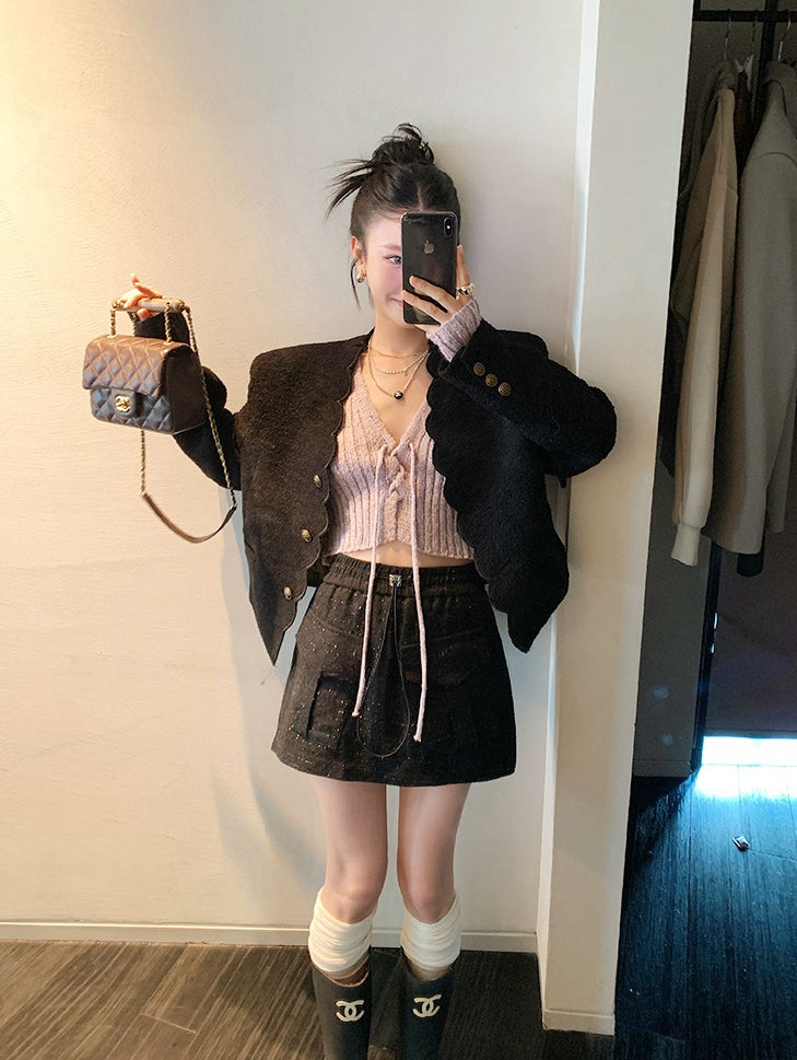 Vintage Wool Jacket With Chanel Sytle