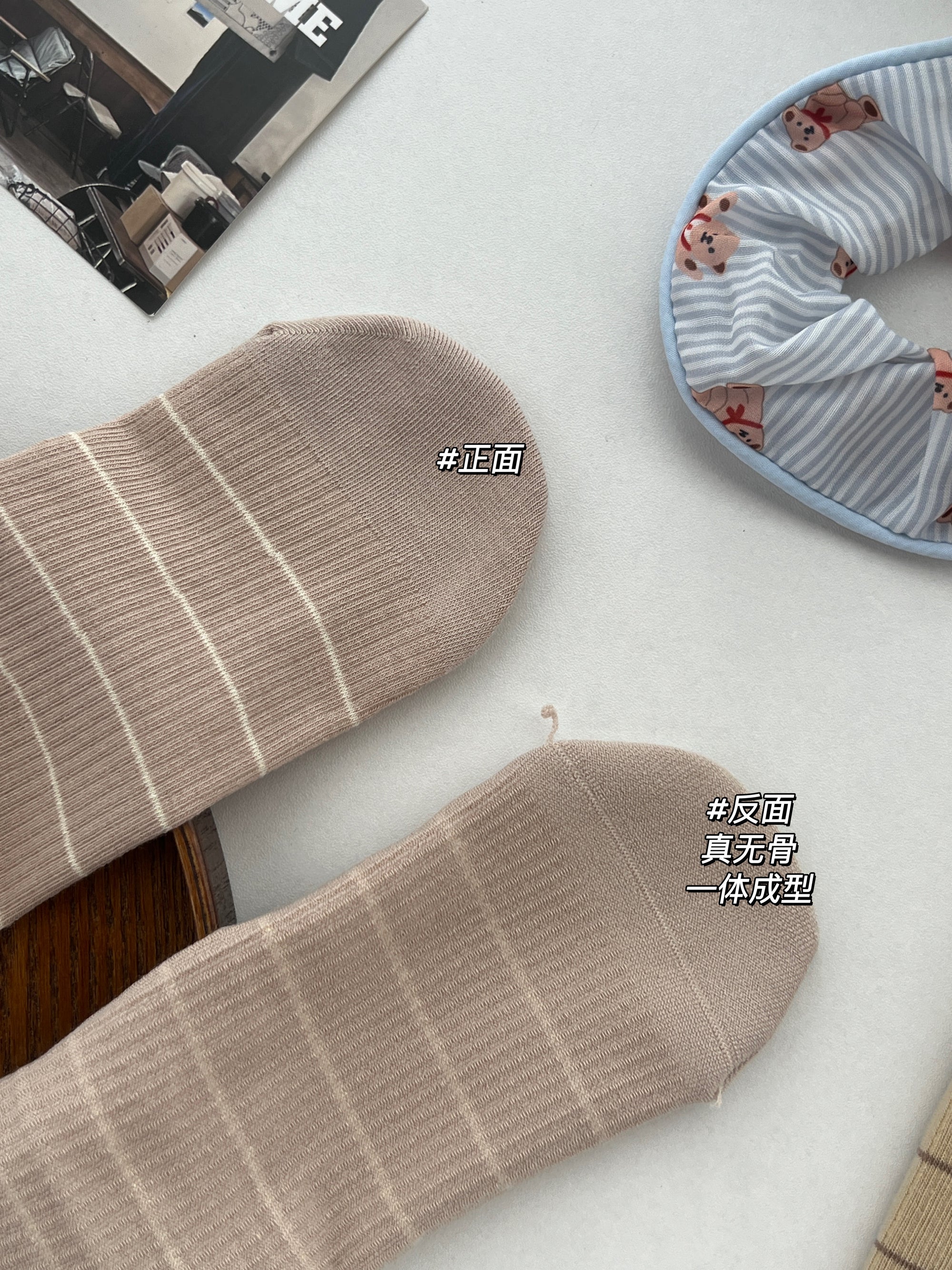 Korean Retro Mid-High Slouch Socks (3-Pack)