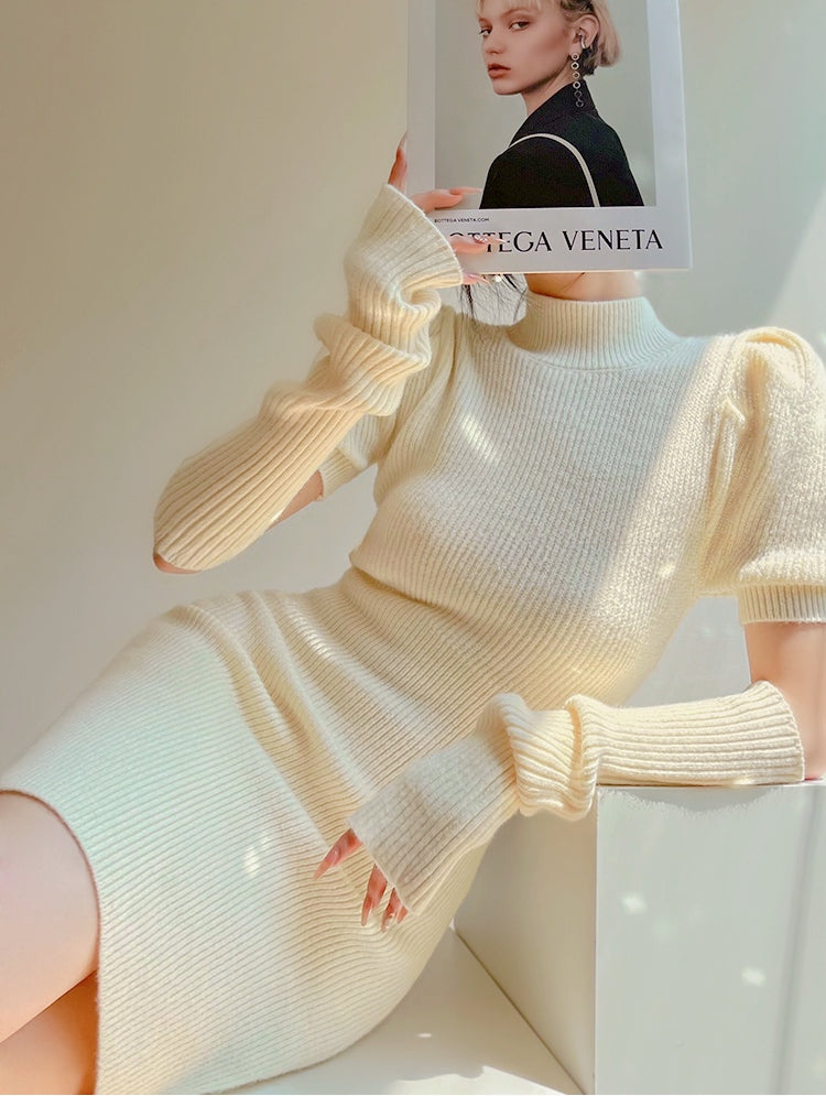 Snowy Whisper Knit Dress