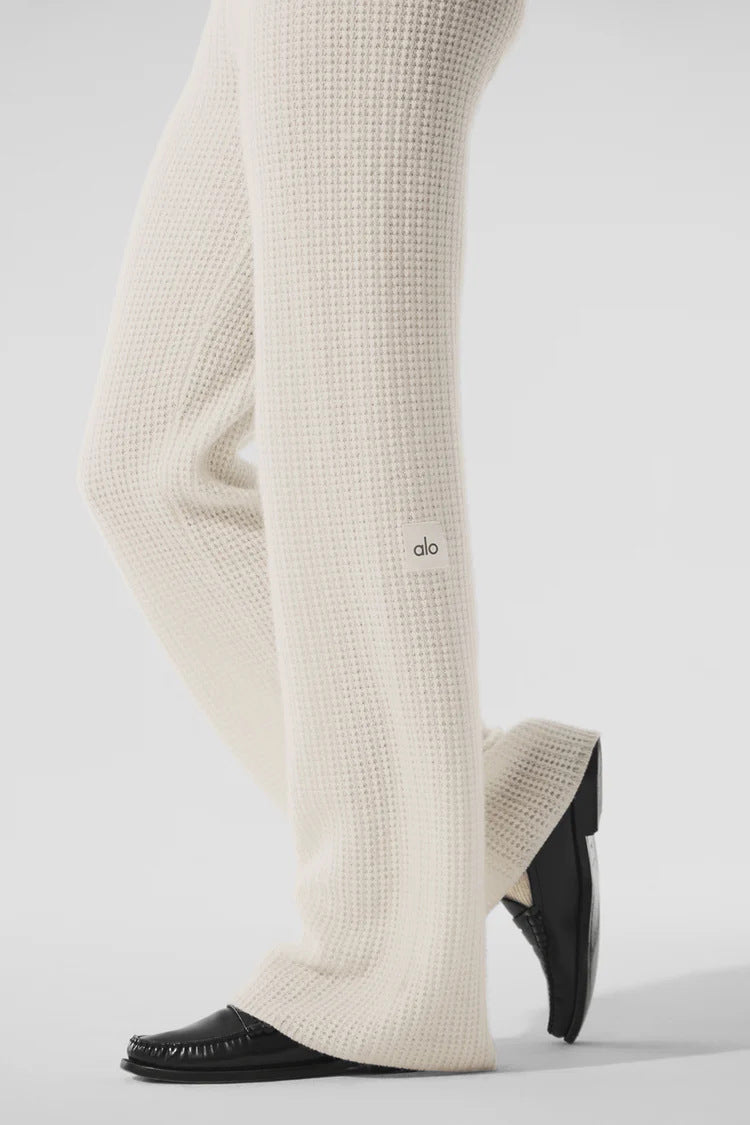 Waffle Knit ALO Wide-Leg Pants