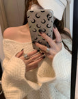 Sweet Wavy Hollow Out Mid-length Sweater