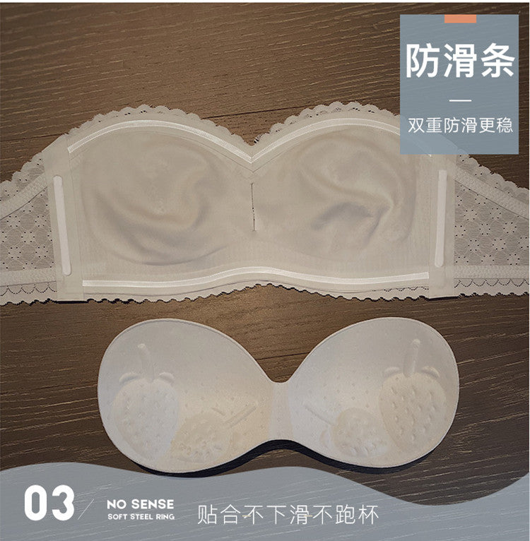 Invisible, Anti-Slip, Wire-Free Bandeau Bra