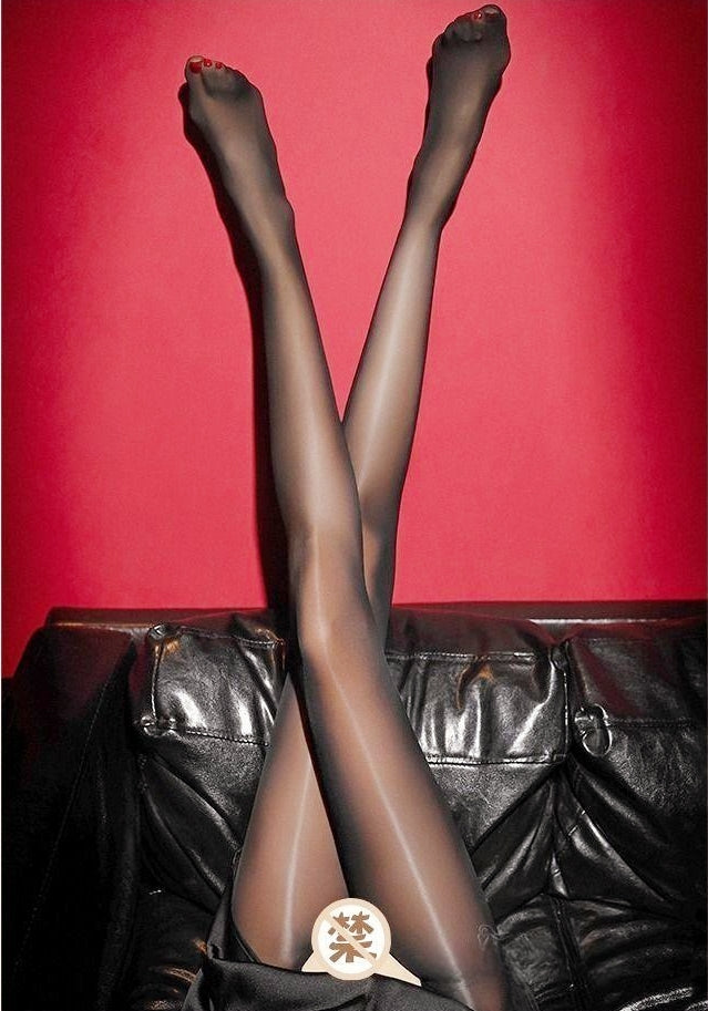 Pearl Sheen Crotchless Horse Oil Stockings