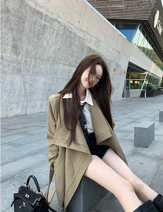 Elegant Mid-Length Trench Coat