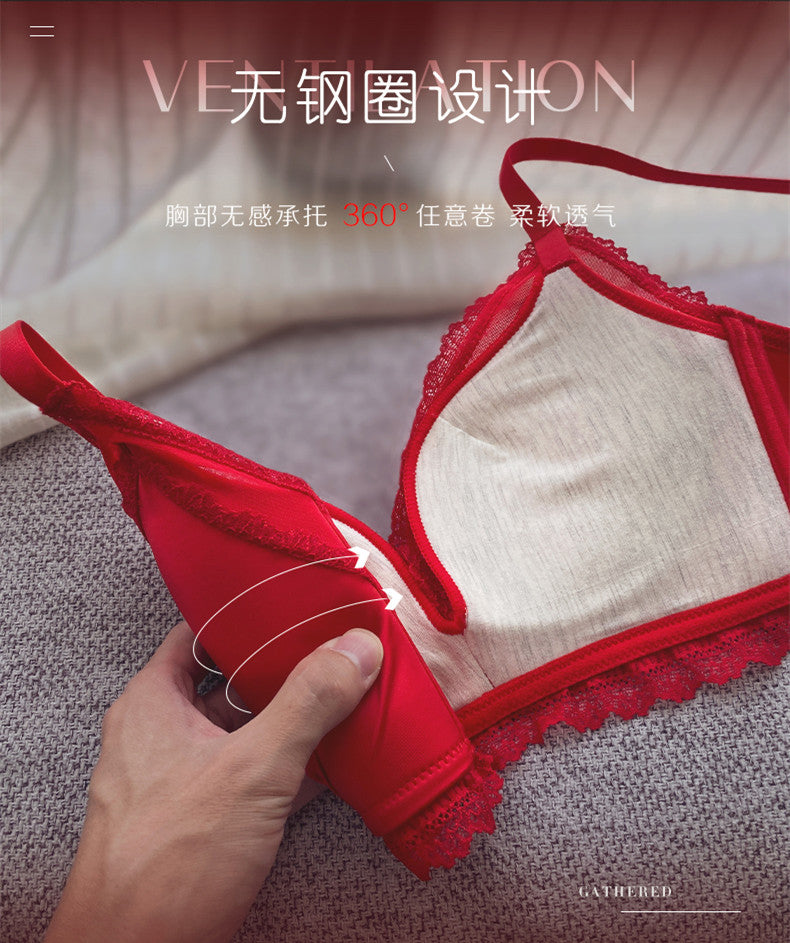Lucky Red Wire-Free Bra