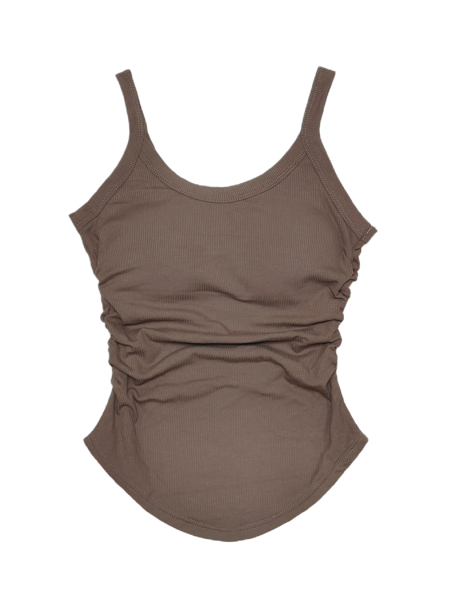 Thickened Fleece Padded Thermal Camisole with Waistband