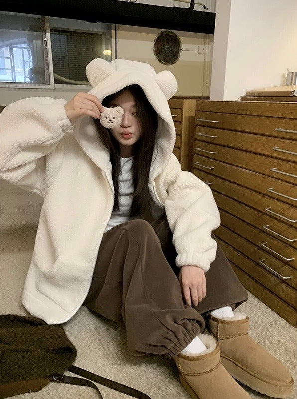 One-piece sherpa-lined jogger sweatpants