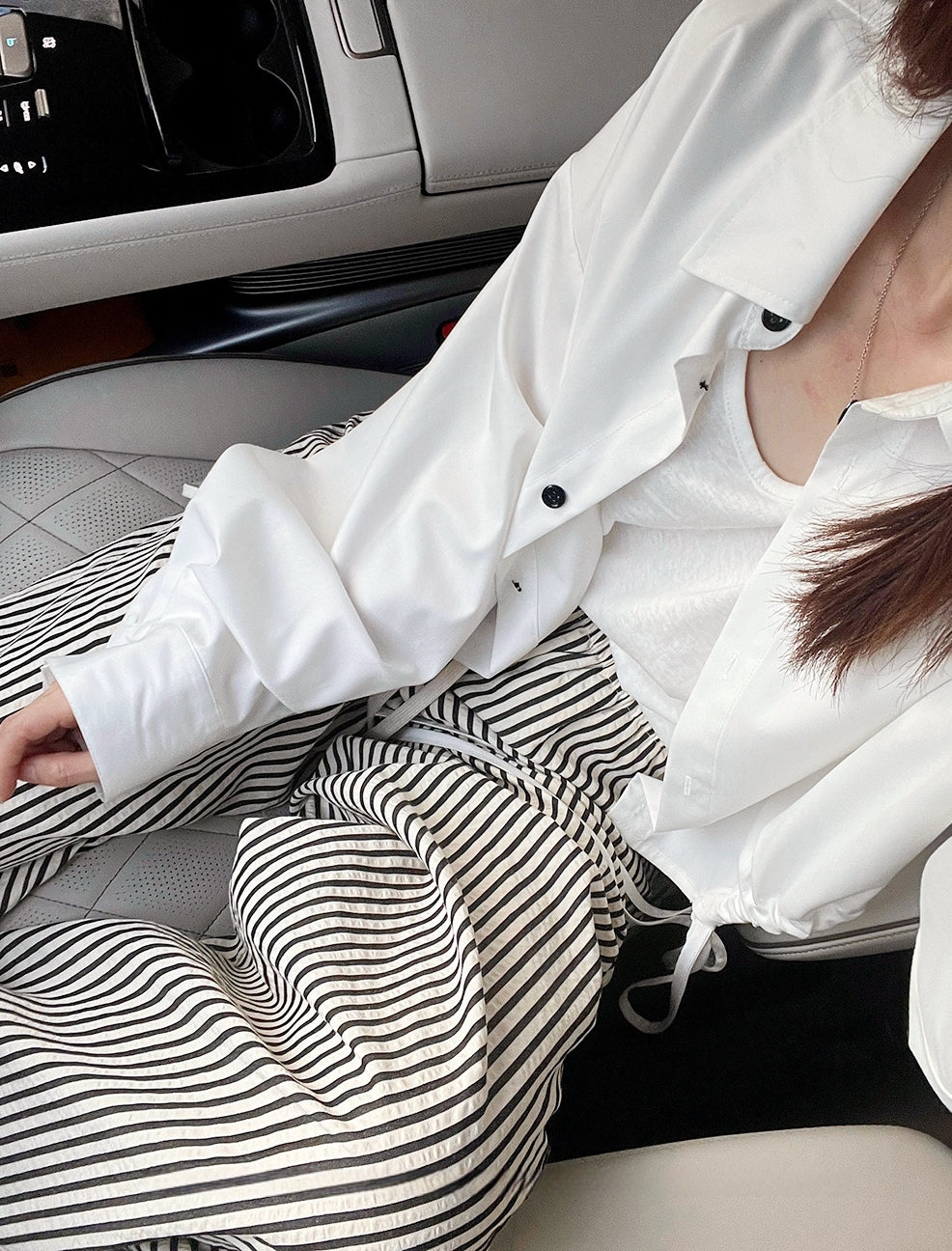 MM6 Striped Wide-Leg Floor-Length Pants