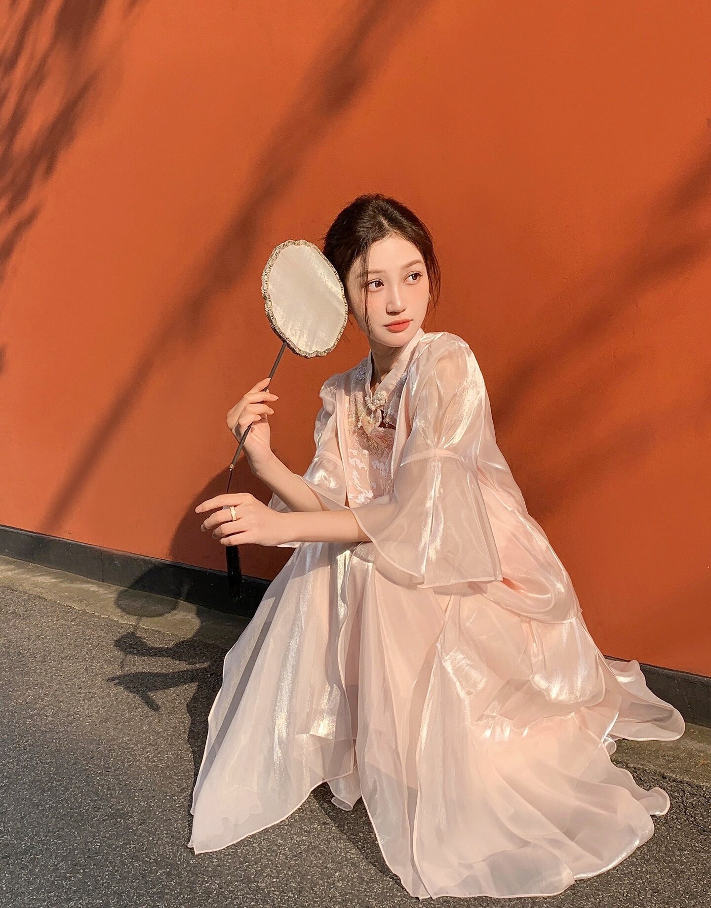 New Chinese-Style Elegant Embroidered Pearl Shine Set