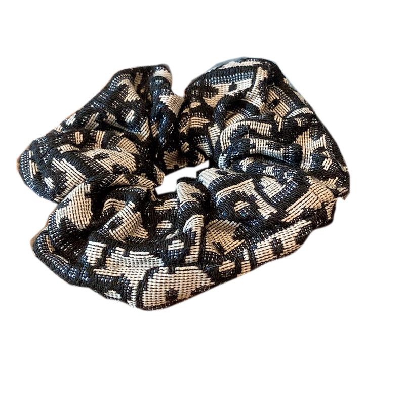 Mink Print Scrunchie with Classic Logo Pattern