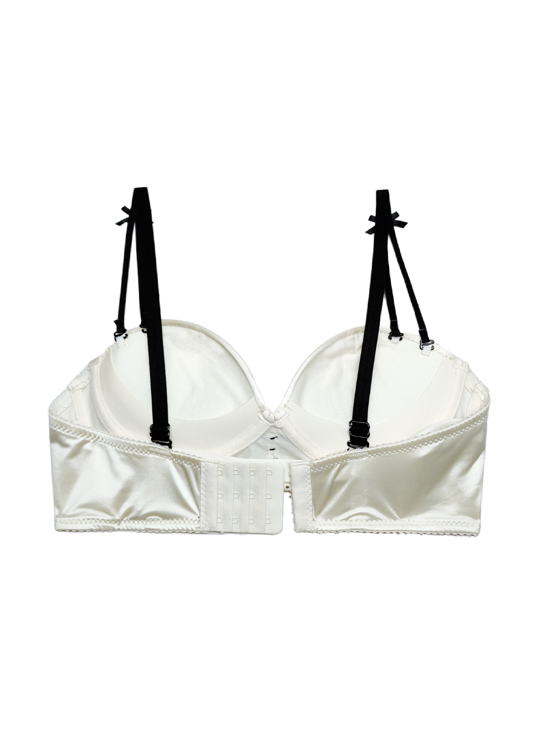 Vintage Court Style Satin Wireless Bra