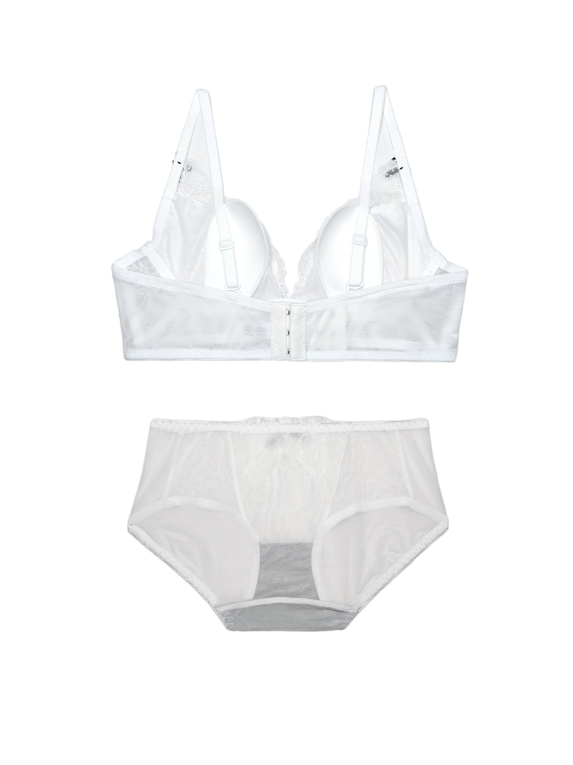 French Bunny Ear Crystal Cup Wireless Bra