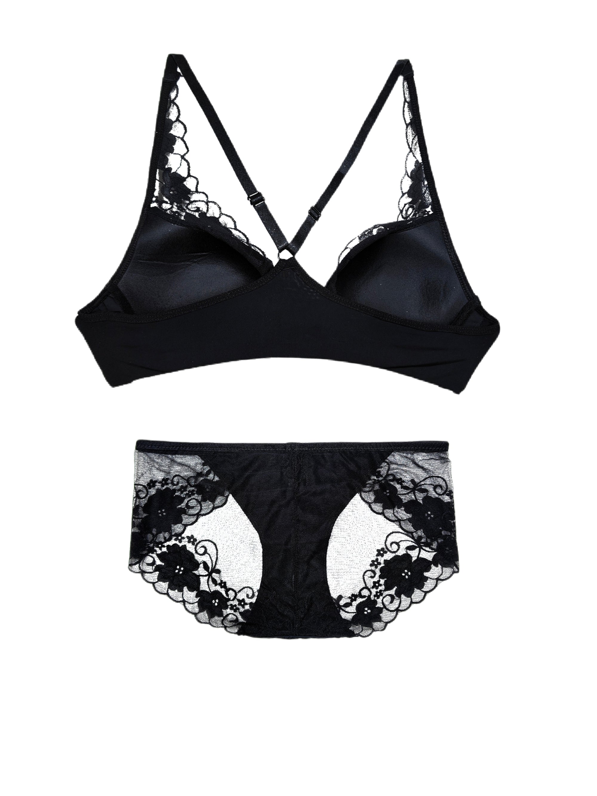 Sexy and Mysterious Lace Front Closure Bra